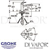 Grohe Eurodisc Cosmopolitan Single-Lever Sink Mixer Tap Dimensions